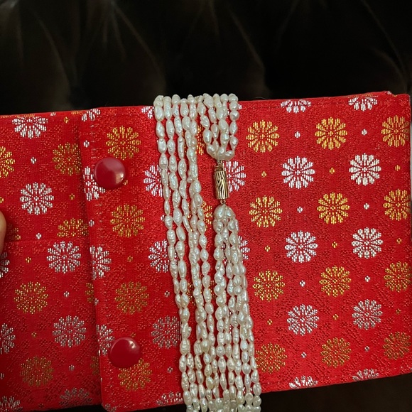 Vintage Japanese Freshwater Rice Pearl Necklace - Picture 9 of 14